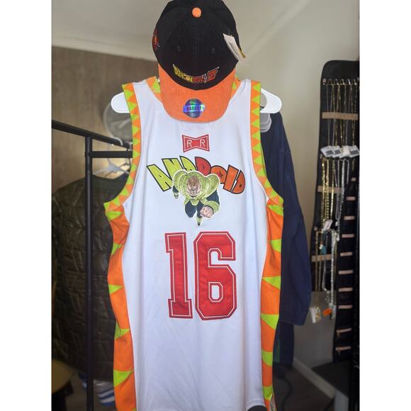 SZ XXL - Dragon Ball-Z Basketball Jersey and SnapBack hat - new w/ tags - Picture 2 of 2